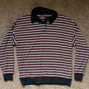 Lioness Black and Red Striped Polo Shirt